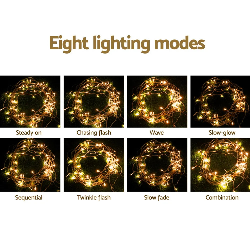 Jingle Jollys 32M Christmas Lights Icicle String Light 960 LED Decor Warm White - Image 6
