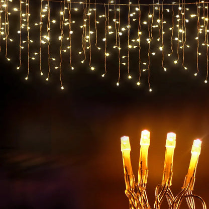 Jingle Jollys 32M Christmas Lights Icicle String Light 960 LED Decor Warm White - Image 7