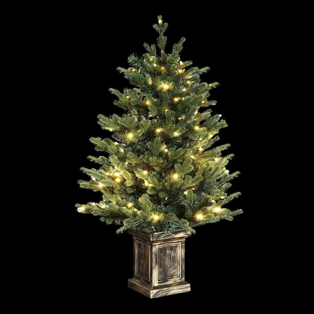 Jingle Jollys Christmas Tree 1.2M LED Potted Xmas Tree Party Decor 8 Light Modes - Image 3