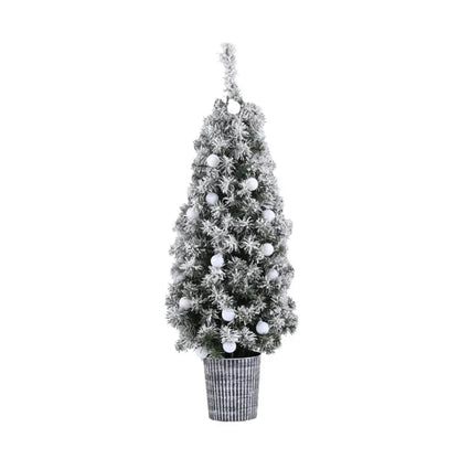 Jingle Jollys Christmas Tree 1.2M Potted Snowy Xmas Tree - Image 3