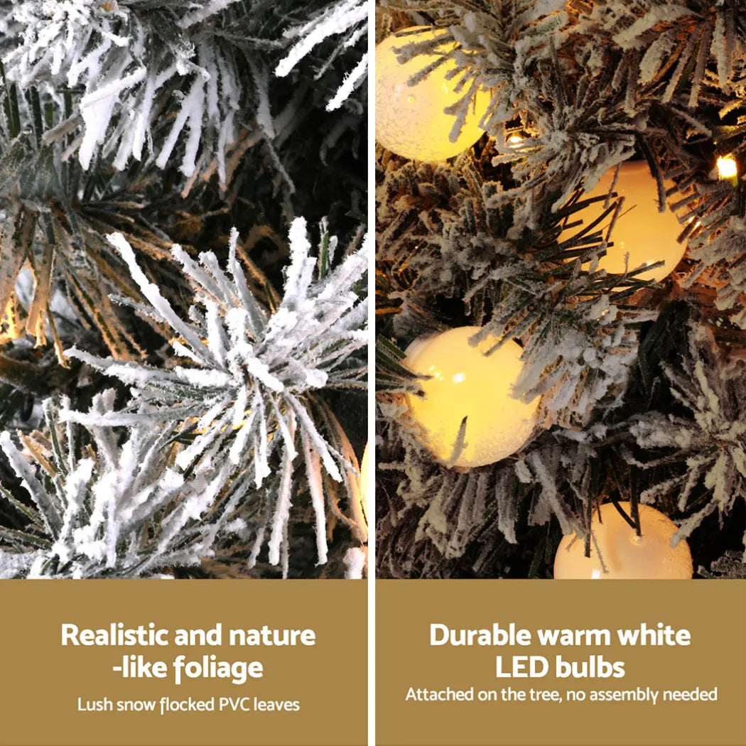 Jingle Jollys Christmas Tree 1.2M Potted Snowy Xmas Tree - Image 5