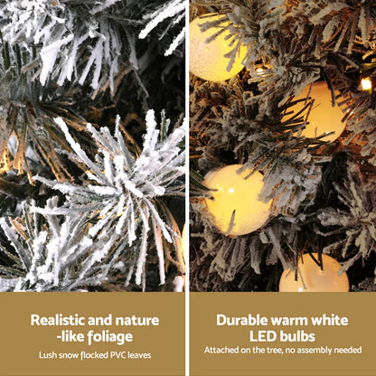 Jingle Jollys Christmas Tree 1.2M Potted Snowy Xmas Tree - Image 5