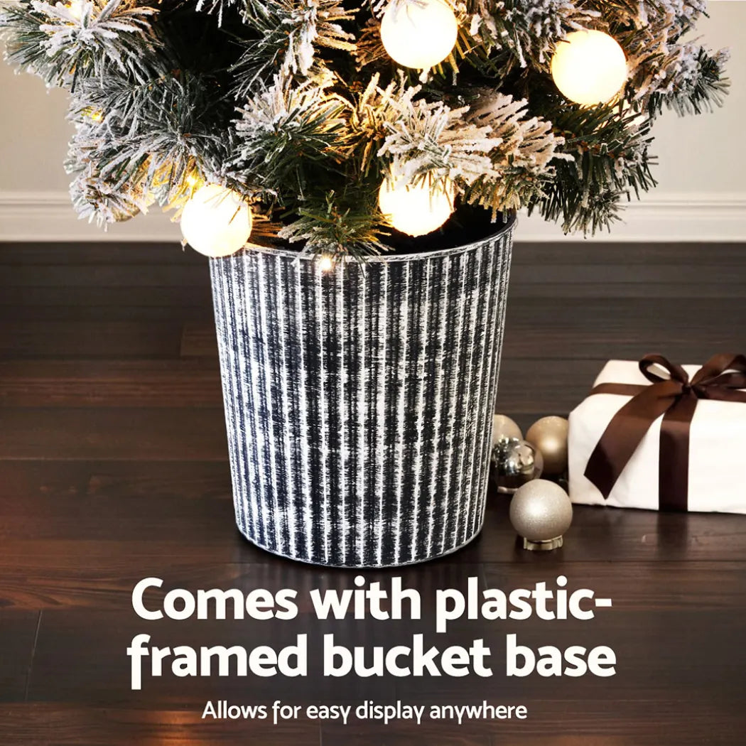 Jingle Jollys Christmas Tree 1.2M Potted Snowy Xmas Tree - Image 6
