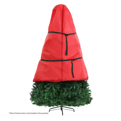 Jingle Jollys Christmas Tree Storage Bag Fits Up to 8ft Tree Xmas Bag Zipper Red - Image 3