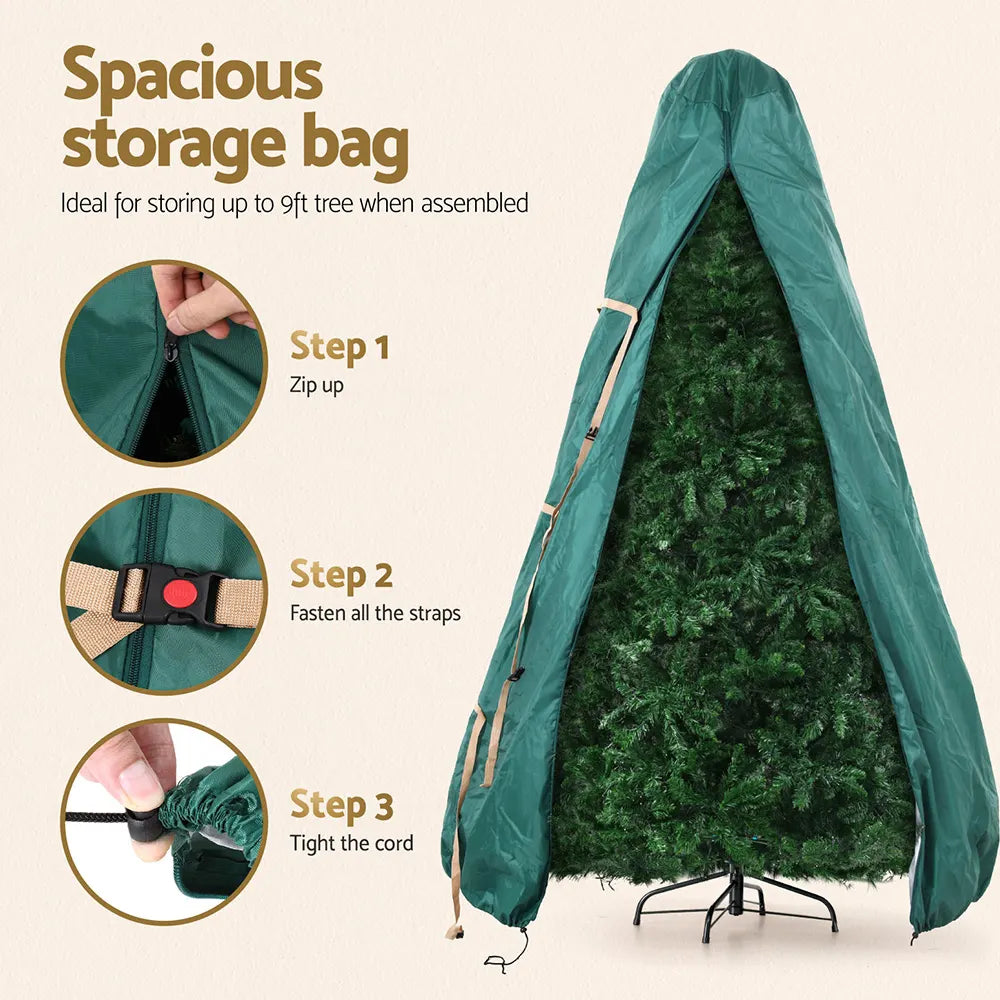 Jingle Jollys Christmas Tree Storage Bag Fits Up to 9ft Tree Xmas Bag Green - Image 4
