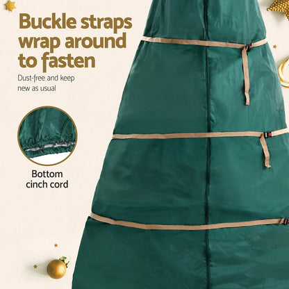 Jingle Jollys Christmas Tree Storage Bag Fits Up to 9ft Tree Xmas Bag Green - Image 6