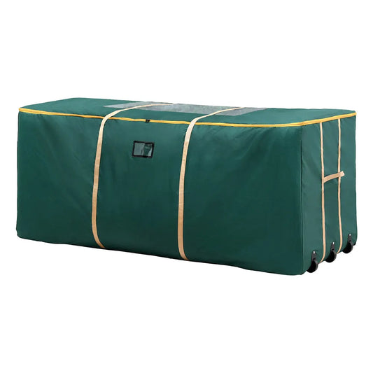 Jingle Jollys Christmas Tree Storage Bag Up to 10ft Visible Handle Wheels Green