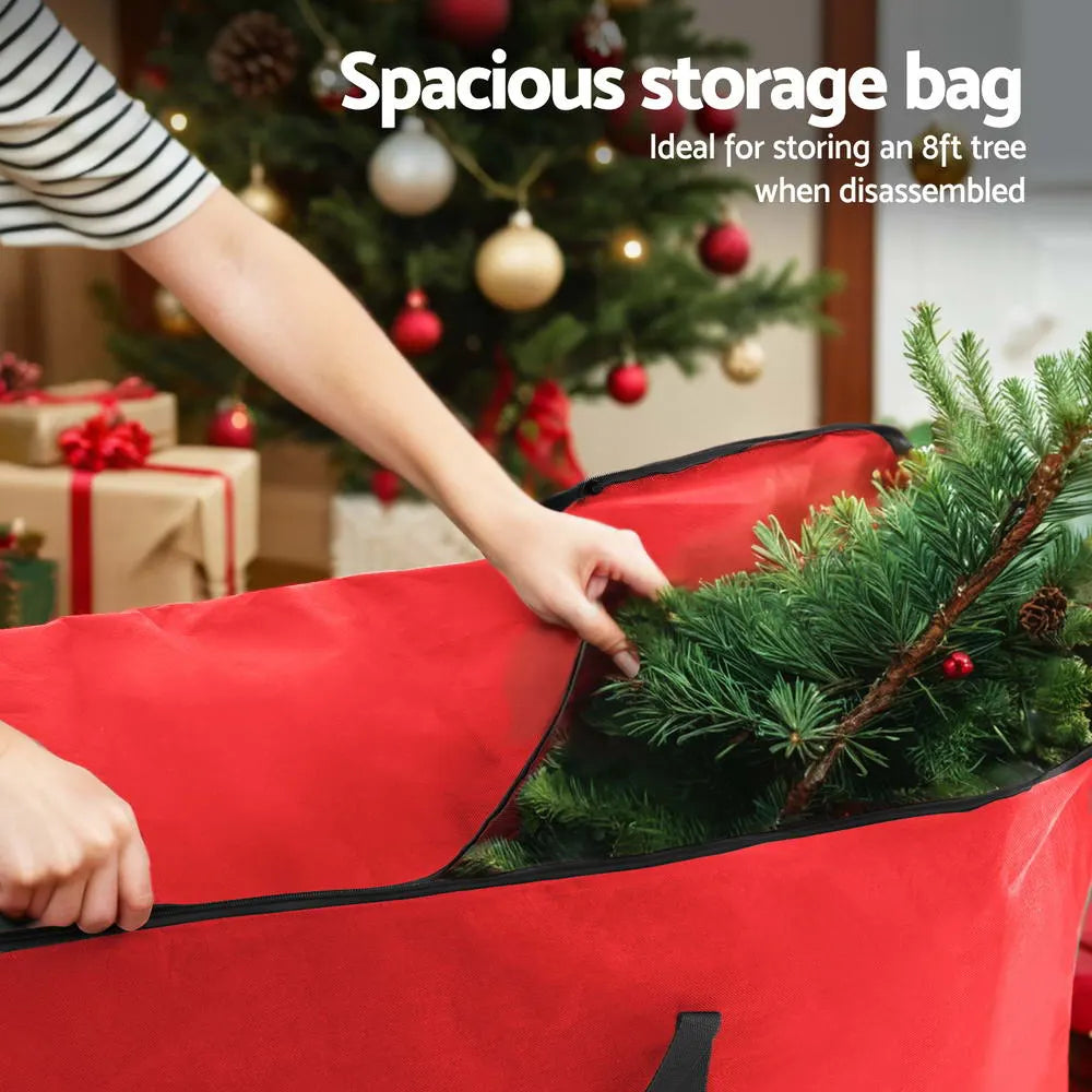 Jingle Jollys Christmas Tree Storage Bag Fits Up to 8ft Tree Xmas Bag Red - Image 5