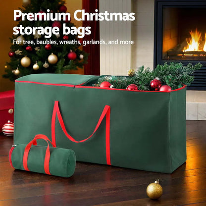 Jingle Jollys Christmas Tree Baubles Storage Bag Set Ornaments Container Box - Image 4