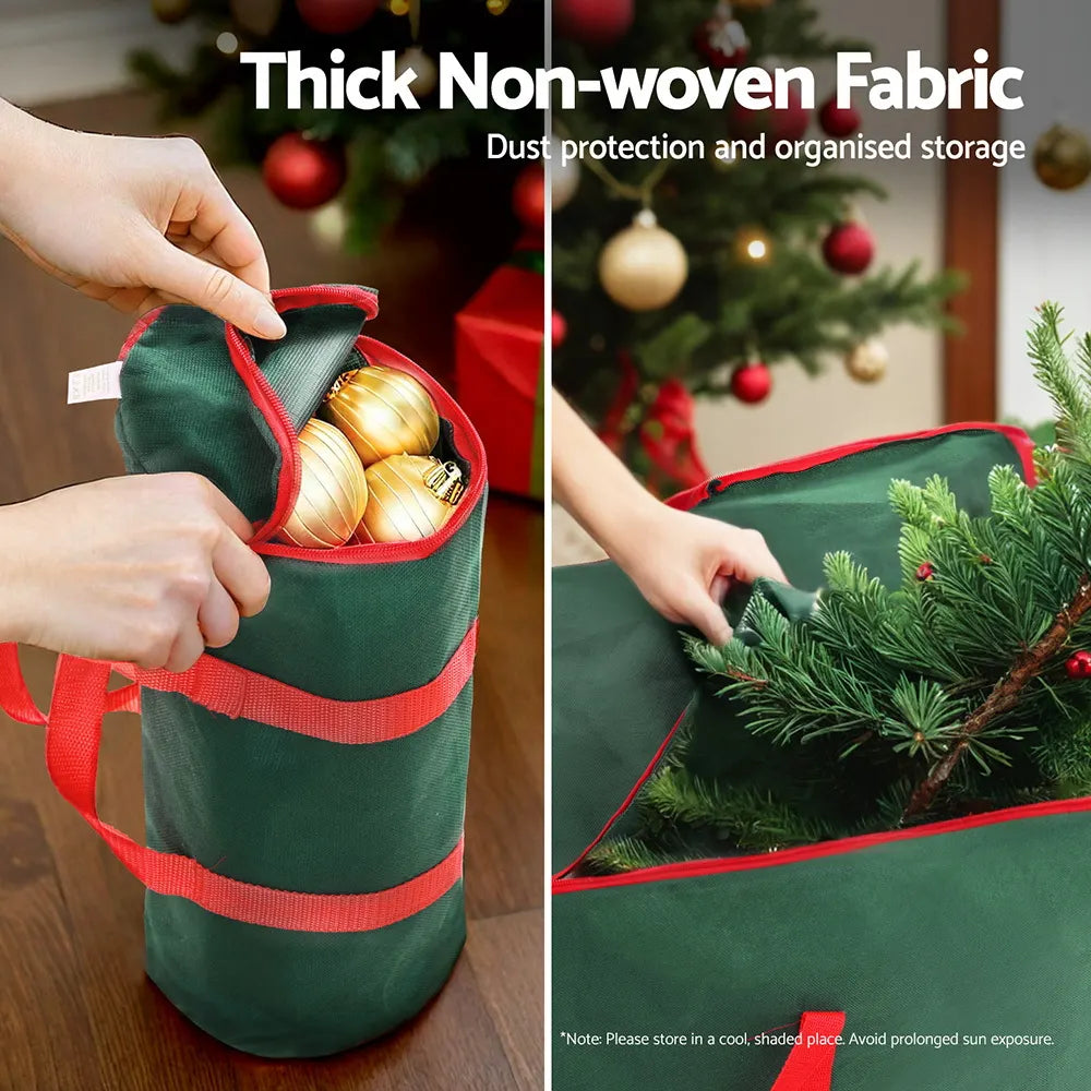 Jingle Jollys Christmas Tree Baubles Storage Bag Set Ornaments Container Box - Image 5