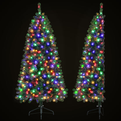 Jingle Jollys Christmas Tree 1.8M LED Corner Xmas Tree Half 8 Modes Multi-color - Image 3