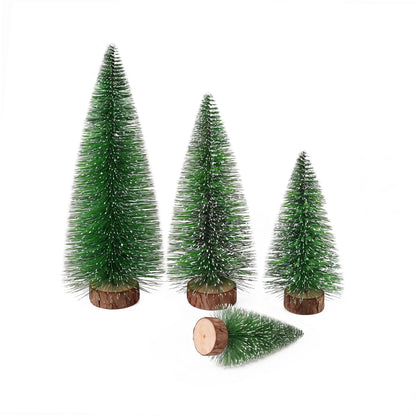 Jingle Jollys Christmas Table Decoration 4Pcs Mini Tree Set Frosted Party Decor - Image 3