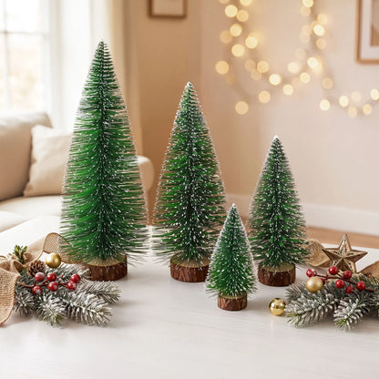 Jingle Jollys Christmas Table Decoration 4Pcs Mini Tree Set Frosted Party Decor - Image 8