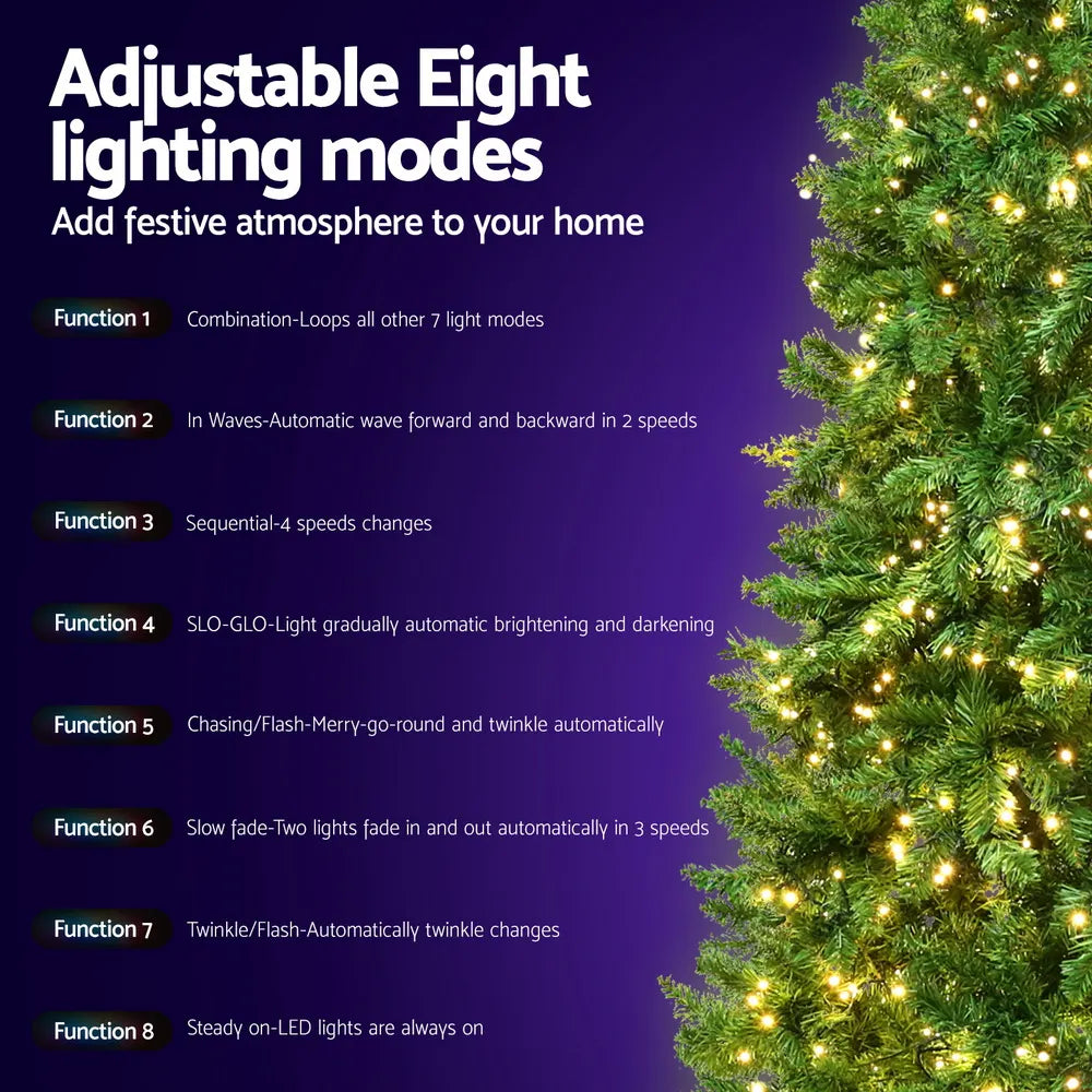 Jingle Jollys Christmas Tree 1.8m LED Xmas Tree Decorations 874 Tips - Image 5