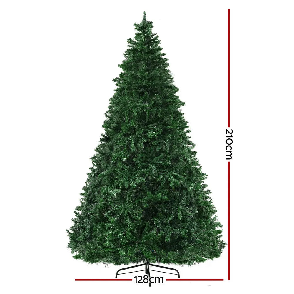 Jingle Jollys Christmas Tree 2.1m Xmas Tree Decoration 8 Light Mode Multi Colour - Image 2