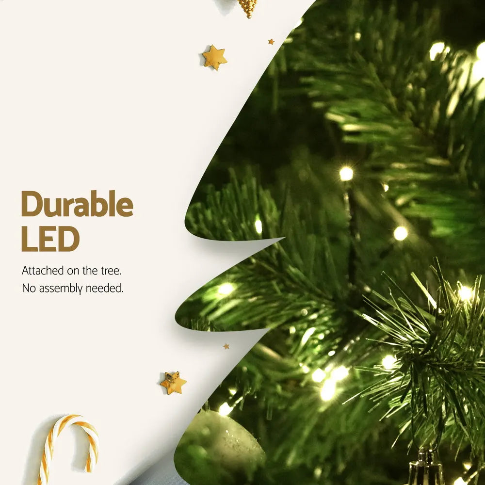 Jingle Jollys Christmas Tree 2.4m Xmas Tree Decorations 1488 LEDs - Image 6