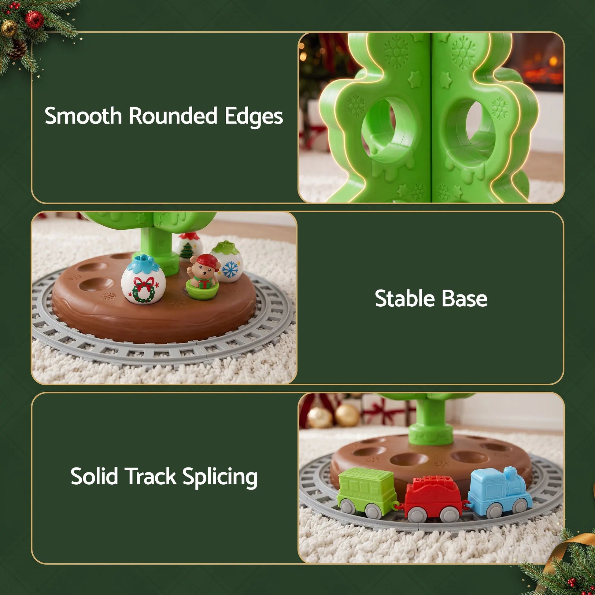 Jingle Jollys Toddler First Christmas Tree Mini Xmas Tree Toy Set with Train - Image 7