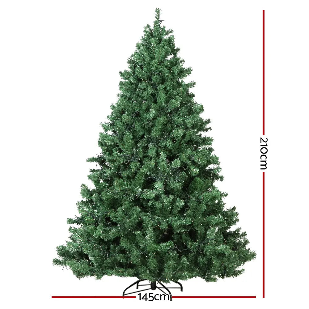 Jingle Jollys Christmas Tree 2.1M Xmas Tree Decorations 3000 LEDs 8 Light Mode - Image 2