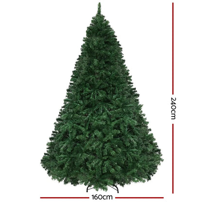 Jingle Jollys Christmas Tree 2.4M Xmas Tree Decoration 8 Light Mode Multi Colour - Image 2