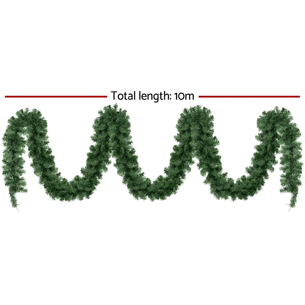 Jingle Jollys 10M Christmas Garland LED Lights Party Xmas Decorations 700 TIPS - Image 2