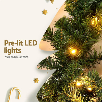 Jingle Jollys 20M Christmas Garland LED Lights Party Xmas Decorations 1400 Tips - Image 6