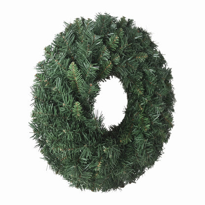 Jingle Jollys Christmas Wreath 60cm Artificial Green Garland Door Decoration 420 Tips Xmas Bush - Image 3