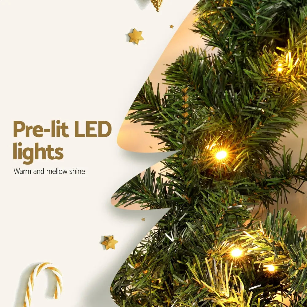 Jingle Jollys 5M Christmas Garland LED Lights Party Xmas Decorations 380 TIPS - Image 6
