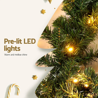 Jingle Jollys 5M Christmas Garland LED Lights Party Xmas Decorations 380 TIPS - Image 6