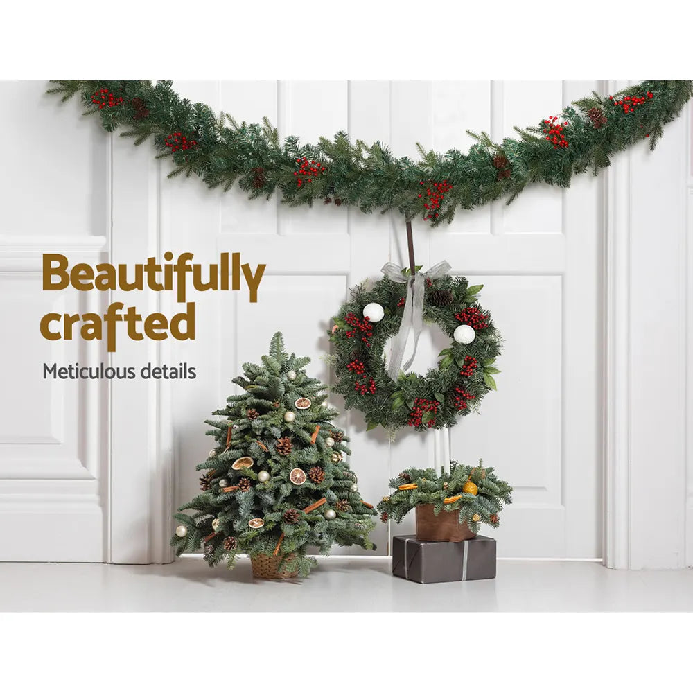 Jingle Jollys 2.4m Christmas Garland with LED Lights Decorations Xmas Party - Image 7