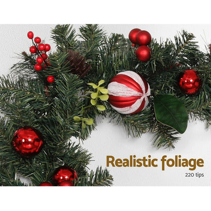 Jingle Jollys 2.7m Christmas Garland with Decorations Xmas Wedding Party - Image 6