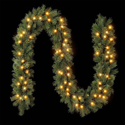 Jingle Jollys 2.7M Christmas Garland 8 Mode LED Lights Timing 200Tips Xmas Decor - Image 3