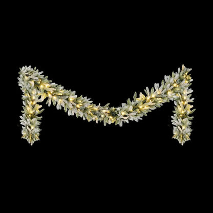 Jingle Jollys 3M Christmas Garland Pre-lit LED Lights Snow Frosted Tips Decor - Image 3