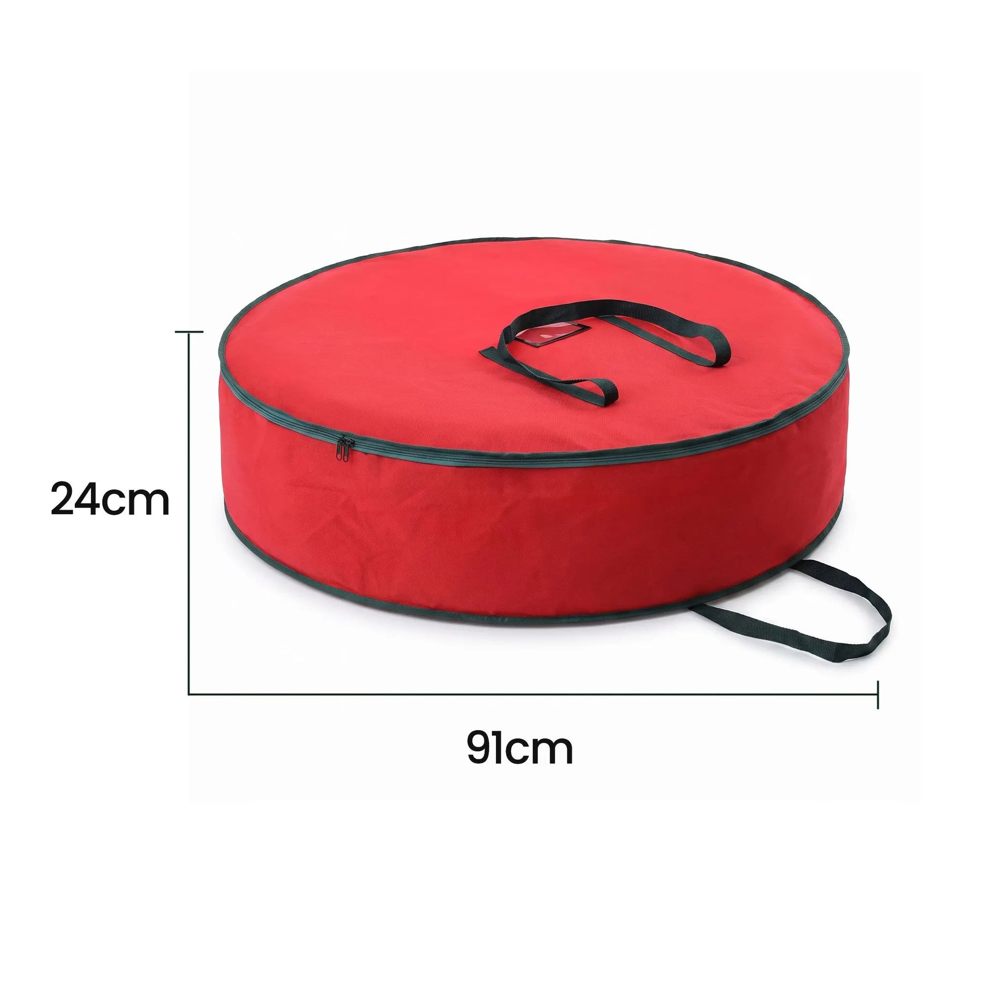 Jingle Jollys Christmas Garland Wreath Storage Bag Baubles Ornaments Container - Image 2