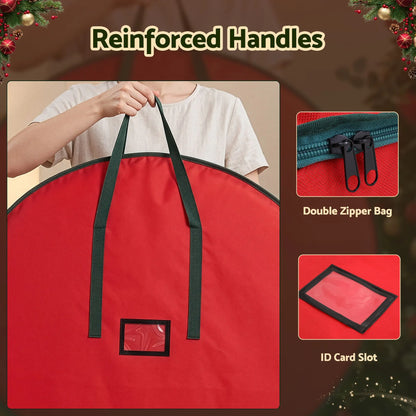 Jingle Jollys Christmas Garland Wreath Storage Bag Baubles Ornaments Container - Image 6
