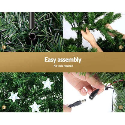 Jingle Jollys 1.5m Christmas Tree Optic Fibre LED Xmas tree Multi Colour - Image 3