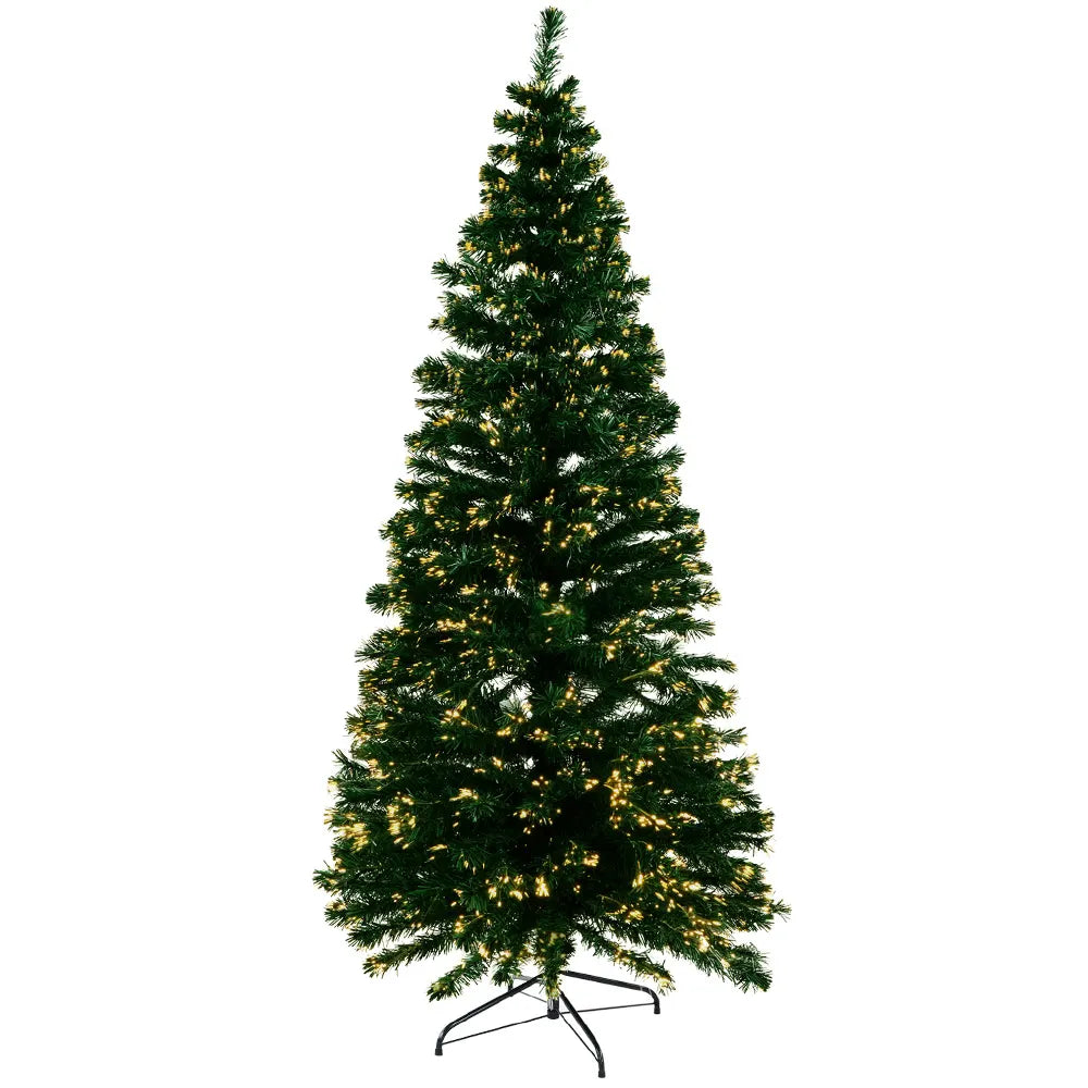 Jingle Jollys 1.8m Christmas Tree Optic Fibre LED Xmas tree Warm White - Image 3