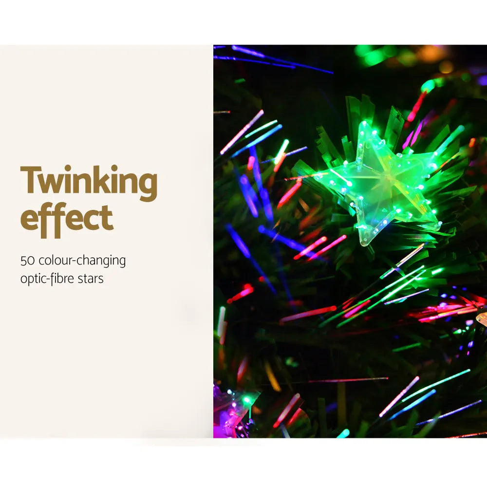 Jingle Jollys 2.1m Christmas Tree Optic Fibre LED Xmas tree Multi Colour - Image 5