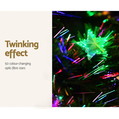 Jingle Jollys 2.1m Christmas Tree Optic Fibre LED Xmas tree Multi Colour - Image 5