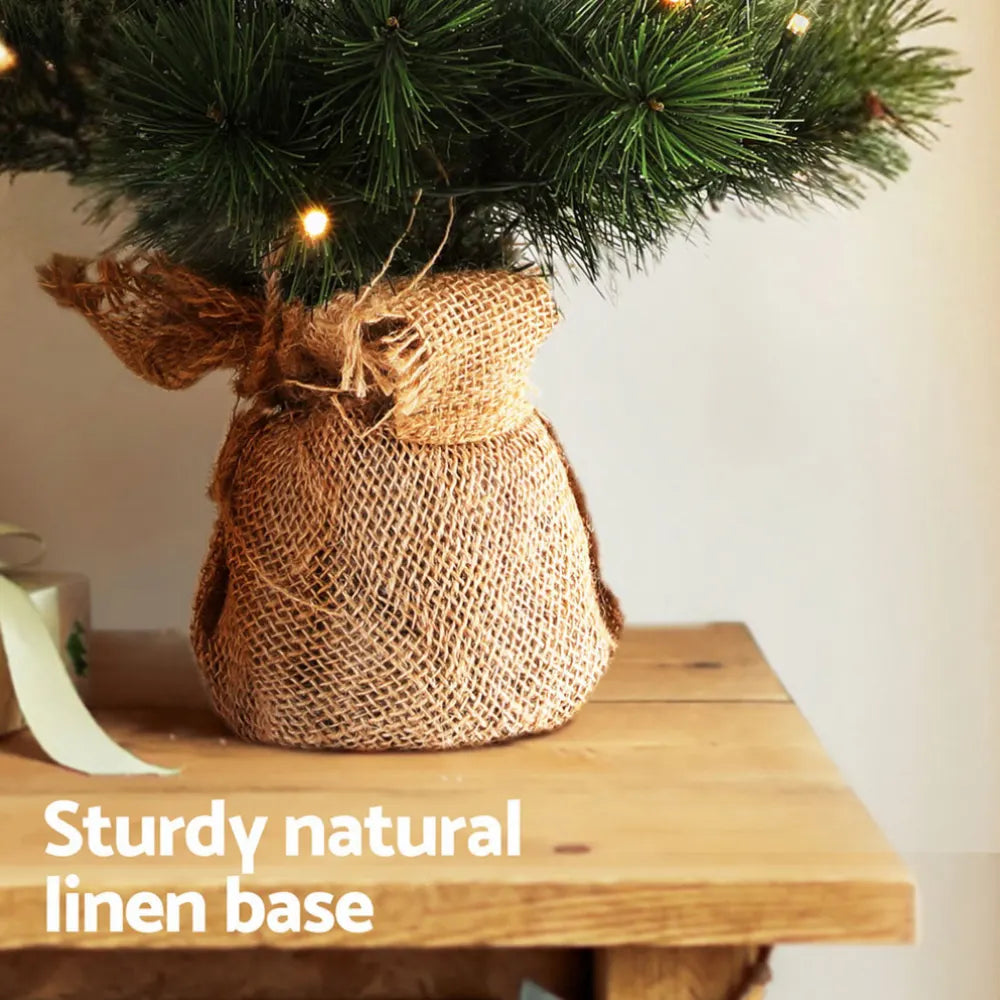 Jingle Jollys Christmas Tree 60CM Mini Tabletop 8 Light Modes Timer Xmas Tree - Image 6