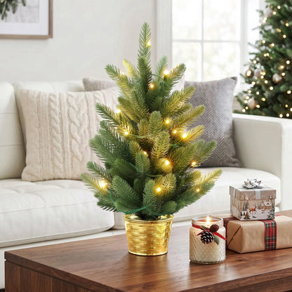 Jingle Jollys 45cm Artificial Christmas Tree Mini Christmas Tree Warm Light - Image 7