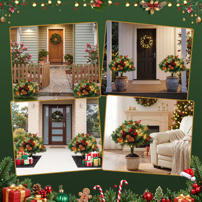Jingle Jollys 2 Pack 45cm Lighted Artificial Christmas Tree Pathway Xmas Trees - Image 6