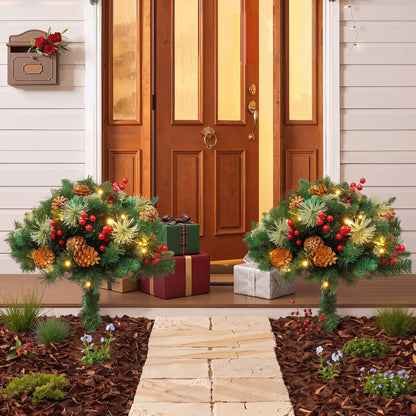Jingle Jollys 2 Pack 45cm Lighted Artificial Christmas Tree Pathway Xmas Trees - Image 7