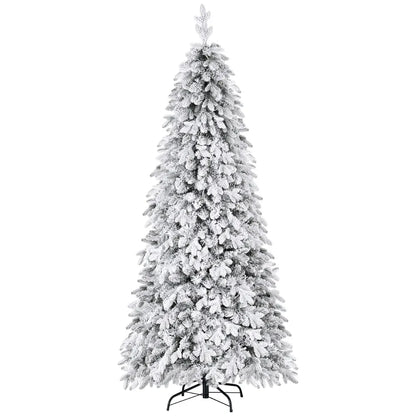 Jingle Jollys Christmas Tree 2.1m Flocking Pencil Tree LED Xmas 860 Tips White - Image 3
