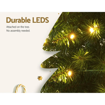 Jingle Jollys Christmas Tree 1.8m Pre-Lit 200 LED Lights Xmas Tree Decorations - Image 5