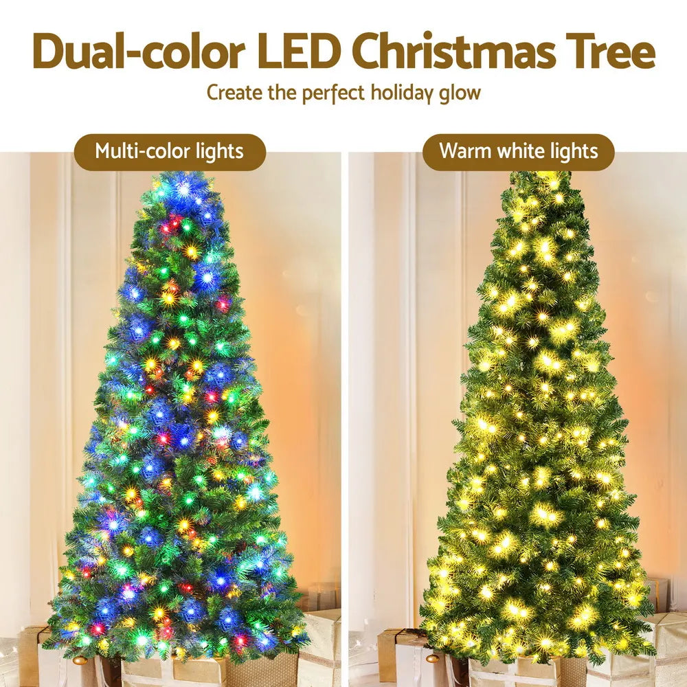 Jingle Jollys 1.8M Pre-lit Christmas Tree 8 Mode Multi Colour 200 LED Light Xmas - Image 4