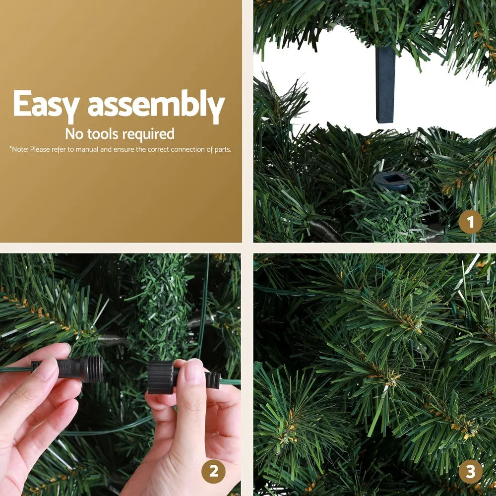 Jingle Jollys Christmas Tree 2.1M Corner Xmas Tree Party Decorations 430 Tips - Image 6