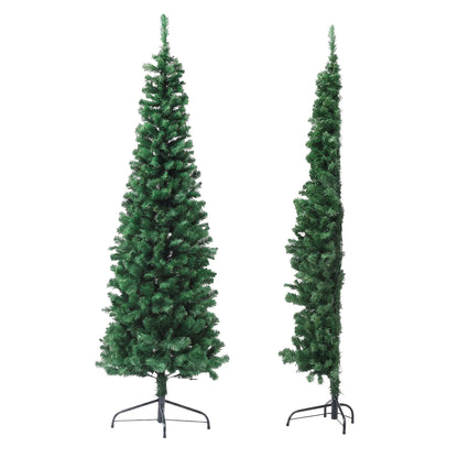 Jingle Jollys 2.4m Pre-Lit Christmas Tree Slim Pencil Xmas Tree Corner Tree - Image 3
