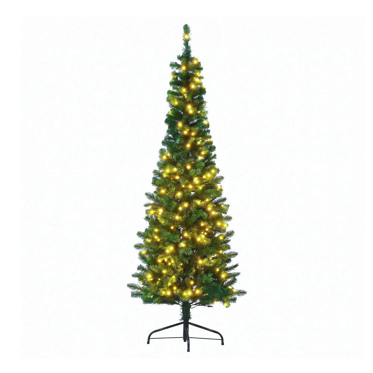 Jingle Jollys 2.4m Pre-Lit Christmas Tree Slim Pencil Xmas Tree Corner Tree - Image 4