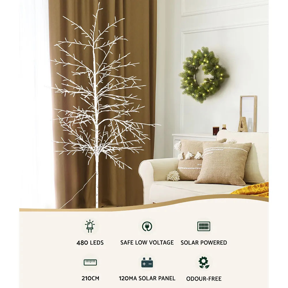 2.1M Christmas Tree 480 LED Solar Jingle Jollys - Image 3