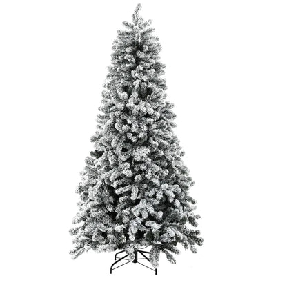 Jingle Jollys Christmas Tree 1.8m Snow Flocked LED Xmas Decoration 8 Light Modes - Image 3